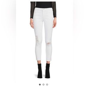 Joe’s Jeans The Finn Ankle Mid-Rise Skinny White Jeans, 27, NWT